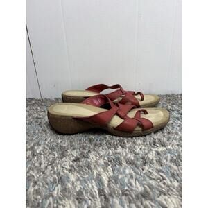 Merrell Shoes Womens 10 Sandals Sundial Cross Thong Slip On Leather Air Cushion